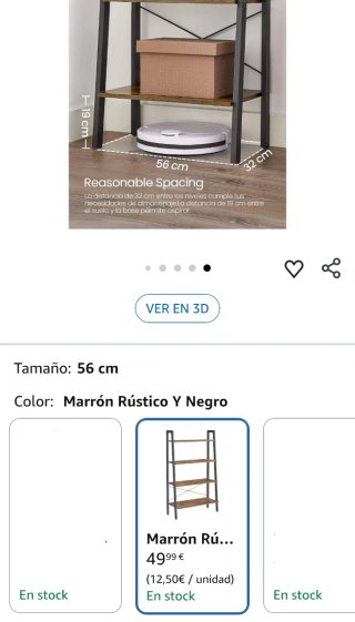 VASAGLE Estantería de Escalera de 4 Niveles Marrón