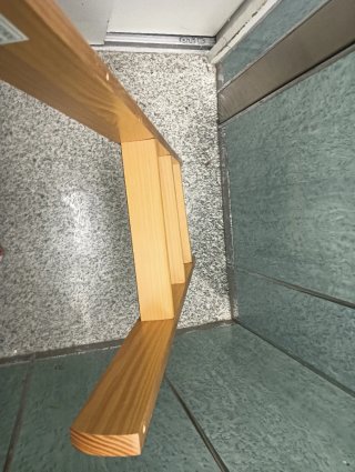 Escalera de madera.