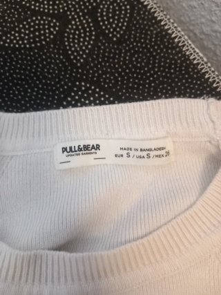 Camiseta Pull&Bear Blanca Talla S