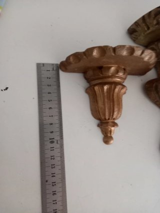 Conjunto de 4 Prateleiras de Parede Antigas