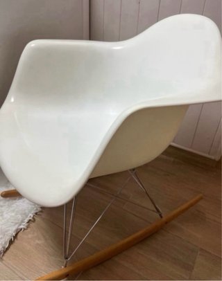 Silla Mecedora Moderna Blanca