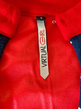 Vestido Virtual Girl azul y rojo