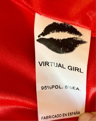 Vestido Virtual Girl azul y rojo