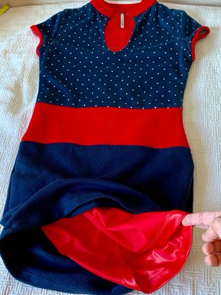 Vestido Virtual Girl azul y rojo