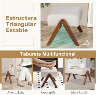 Mecedora con reposapiés y bolsillo