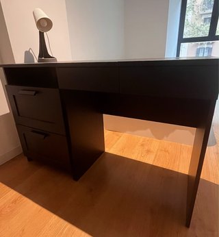 Escritorio Tocador Madera Negro