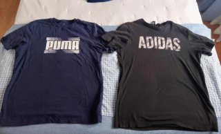 Lote 2 Camisetas Puma y Adidas