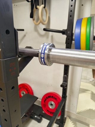 Barra olímpica discos maniak Rack y banco