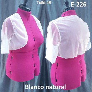 Bolero Novia Tul Talla 48 Blanco Natural
