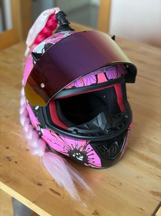 Casco Moto LS2 Rapid Poppies Rosa