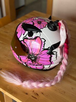 Casco Moto LS2 Rapid Poppies Rosa