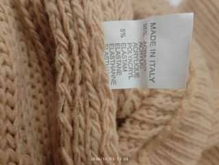 Pantalón camel punto acampanado