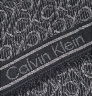 Fular Calvin Klein Mujer Negro Gris