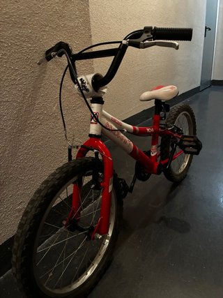 Bicicleta Infantil Monty Roja y Blanca