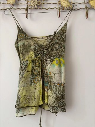 Top Boho FORMUL@ Verde/Amarillo Talla M