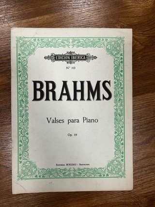 Partituras Brahms Valses para Piano Op. 39