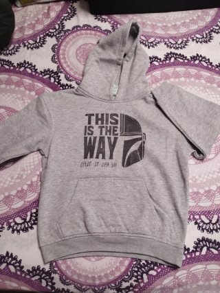Sudadera Gris The Mandalorian Niño talla 9-10 años