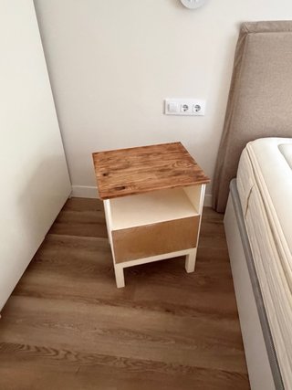 2 Mesitas de Noche Madera Blanca