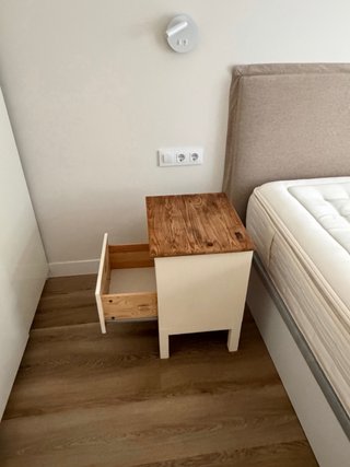 2 Mesitas de Noche Madera Blanca