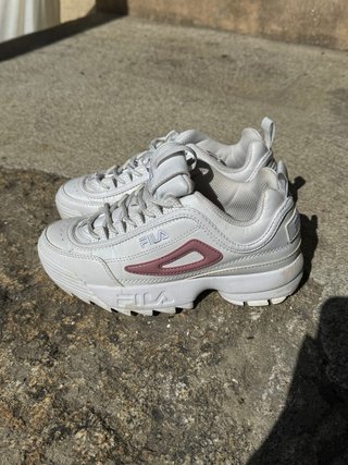 Bambas Fila Talla 35.5 Blancas y Rosas