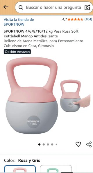Kettlebell SPORTNOW Soft de 10 kg, NUEVA
