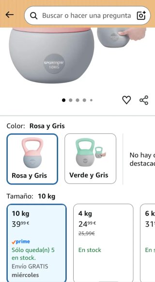 Kettlebell SPORTNOW Soft de 10 kg, NUEVA