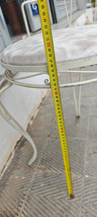 Silla tocador vintage hierro forjado