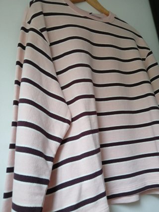 Sudadera Bershka rayas rosa y marrón