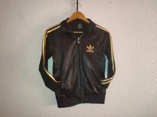 Sudadera Adidas Vintage Mujer Talla S Negra y Dora