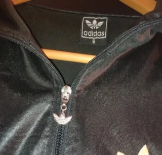 Sudadera Adidas Vintage Mujer Talla S Negra y Dora