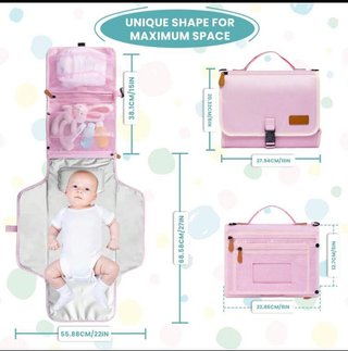 Mochila Cambiador Portátil Rosa