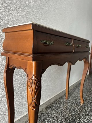 Mueble Recibidor de Madera y Mármol