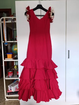 Traje de flamenca rojo