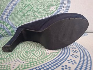 Zapato Tacón y Plataforma Azul Marino HFShoes T41