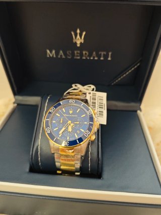 Reloj Maserati Azul y Dorado