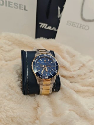 Reloj Maserati Azul y Dorado