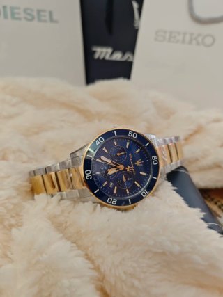 Reloj Maserati Azul y Dorado