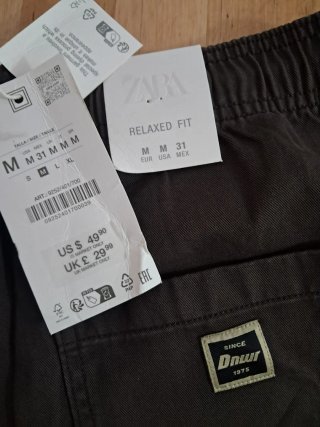Short Zara elástico gris oscuro