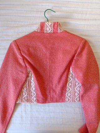 Traje de flamenca rosa con volantes
