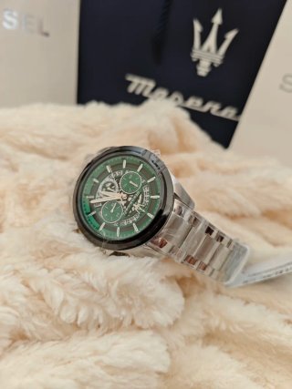 Reloj Maserati Verde y Plateado