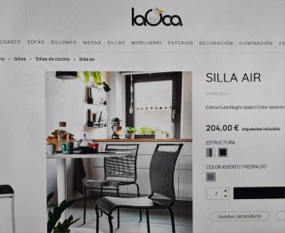 4 Sillas cocina/comedor AIR La Oca (Valen +800€)