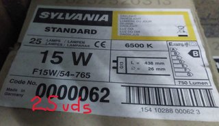 Cajas de  Lámparas Fluorescentes Sylvania