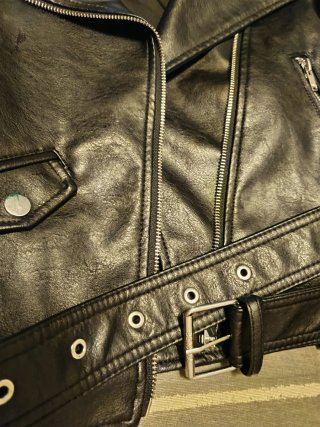 Chaqueta Biker Bershka Negra Talla M