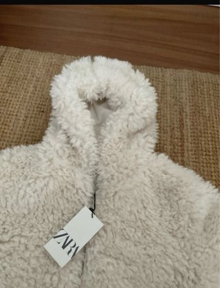 Abrigo de Borreguito Zara Blanco