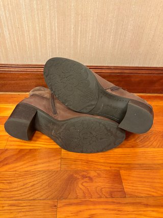 Botines HISPANITAS piel marrón talla 40