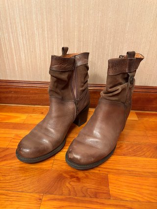 Botines HISPANITAS piel marrón talla 40