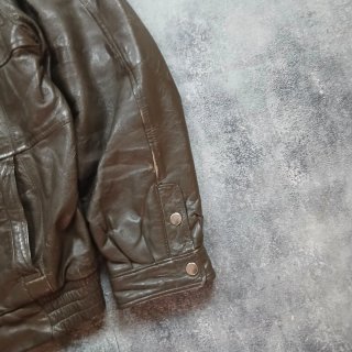 Chaqueta de cuero Vintalle marrón Talla M