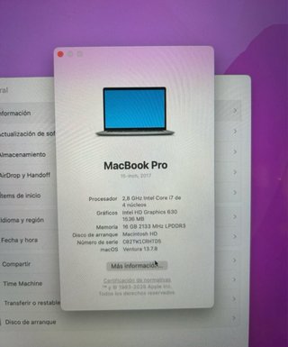 MacBook Pro 15 2017 i7
