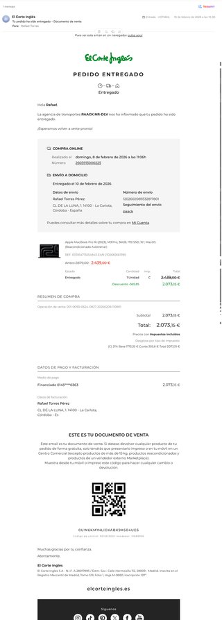 MacBook Pro 16 M3 Pro 36GB RAM 1TB SSD