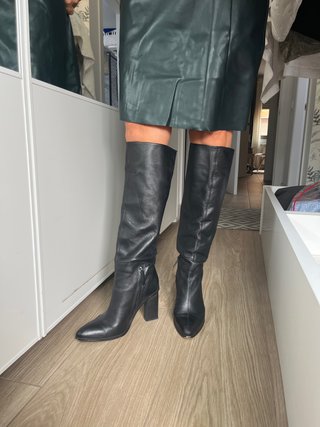Botas altas piel Zara Talla 39
